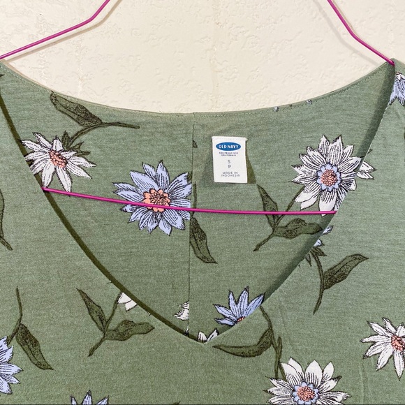 Long sleeve vneck fit & flare dress, floral print - Picture 3 of 5